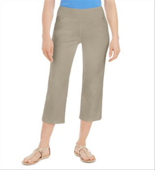 Charter Club Women's Pull on Crop Pants Brown Size 10