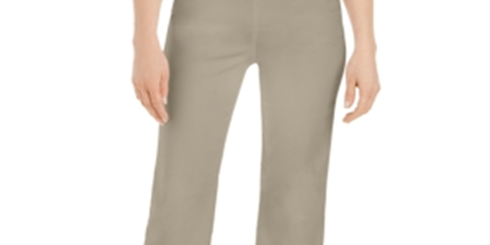 Charter Club Women's Pull on Crop Pants Brown Size 10