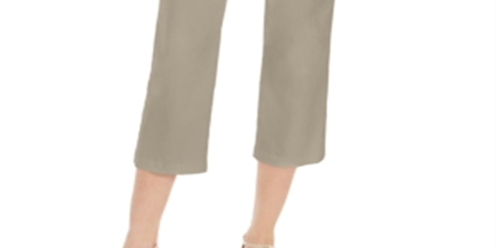 Charter Club Women's Pull on Crop Pants Brown Size 10