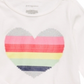 First Impressions Baby Girl's Cotton Rainbow Heart Peplum T-Shirt White Size 3-6MOS