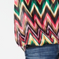 INC International Concepts Women's Zigzag Print Bell Sleeve Top Pink Size Petite S