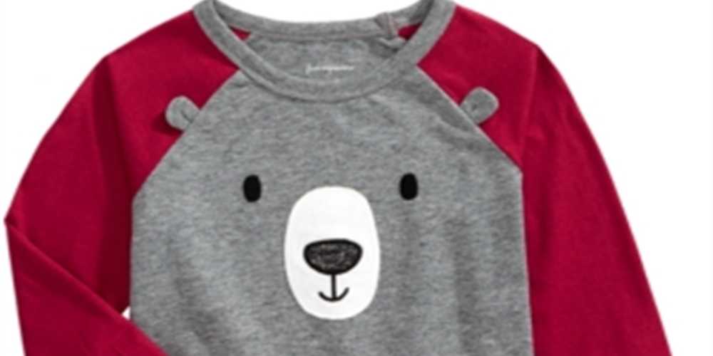 First Impressions Toddler Boy's Bear Face T-Shirt Gray Size 4T