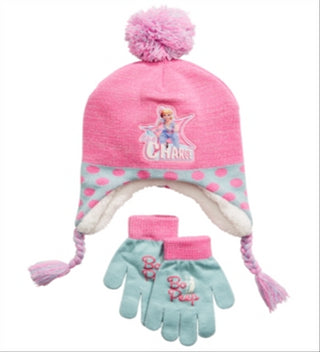 Disney Big Girl's 2 Pc Toy Story Bo Peep Heidi Hat & Gloves Set Pink One Size