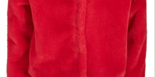 Epic Threads Big Girl's Faux Fur Jacket Red Size Small