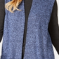 Karen Scott Women's Marled Knit Sleeveless Vest Navy Size Petite S