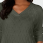 Karen Scott Women's Basket Stitch Sweater Green Size Small