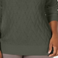 Karen Scott Women's Basket Stitch Sweater Green Size Small
