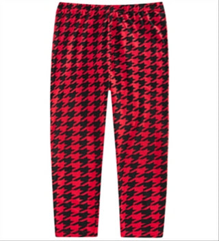 Epic Threads Little Girl's Houndstooth Leggings Red Size 5
