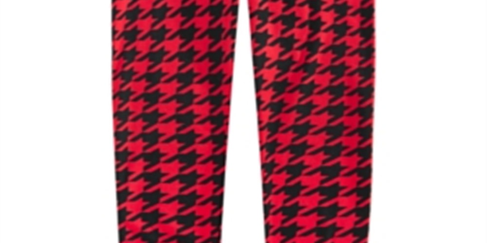 Epic Threads Little Girl's Houndstooth Leggings Red Size 5