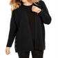 Style & Co Women's Button Side Oversized Cardigan Black Size X-Small