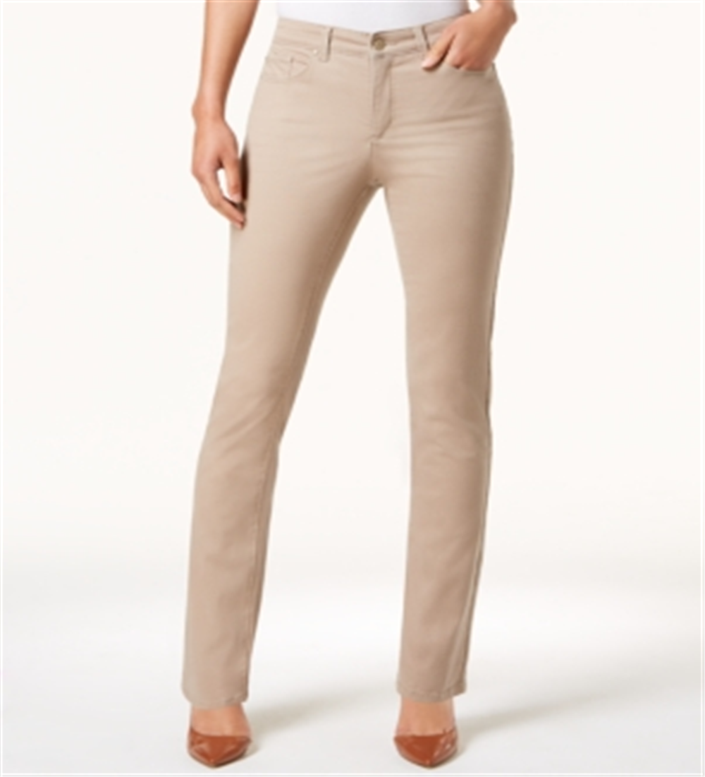 Charter Club Women's Lexington Straight Leg Jeans Brown Size 4