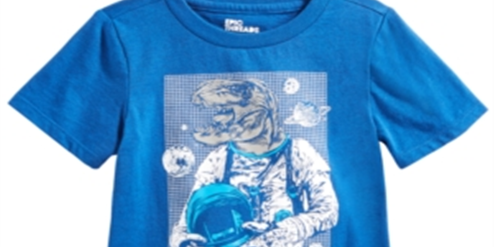 Epic Threads Little Boy's Space Dino T-Shirt Blue Size 6