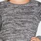 Style & Co Women's Plus Marled Ruffle Hem Sweater Gray Size 1X