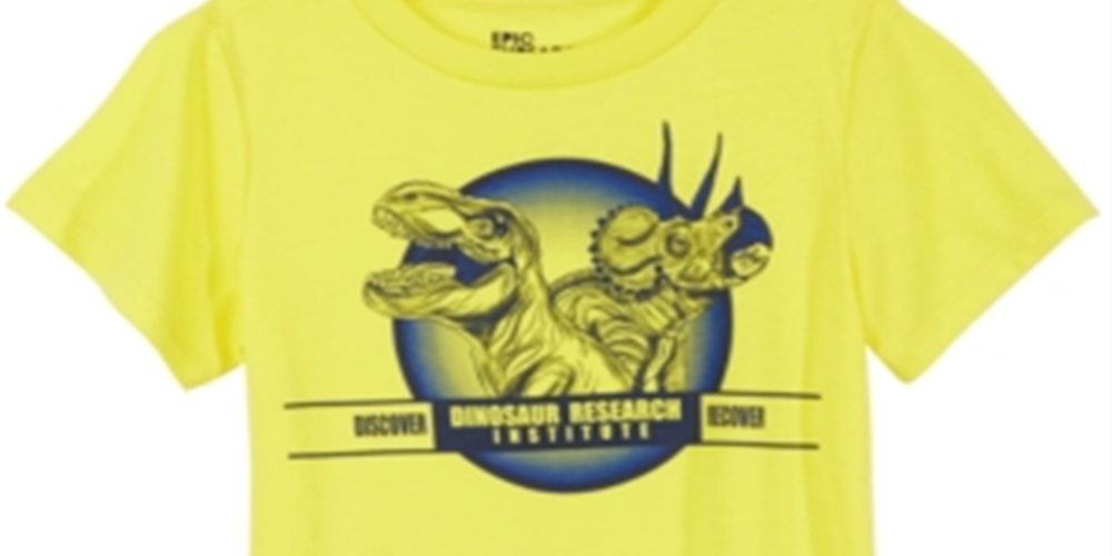 Epic Threads Little Boy's Dino Research T-Shirt Yellow Size 7