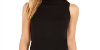Calvin Klein Women's Sleeveless Mock Neck Top Black Size Small