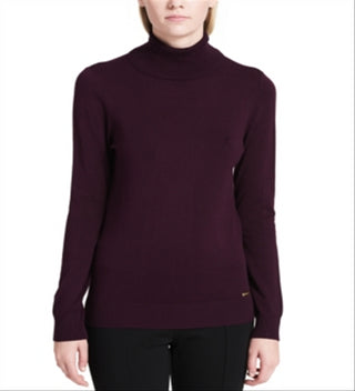 Calvin Klein Women's Turtleneck Sweater Purple Size X-Small