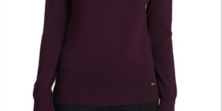 Calvin Klein Women's Turtleneck Sweater Purple Size X-Small