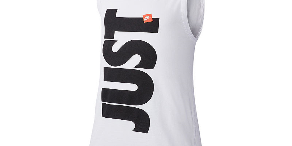 Nike Boy's Sportswear Just Do It Graphic Tank Top White Size X-Large