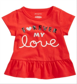 First Impressions Baby Girl's Forever Print Cotton T-Shirt Red Size 3-6MOS