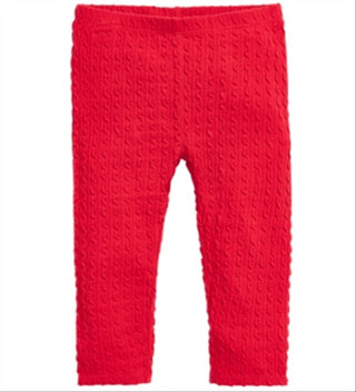 First Impressions Baby Girl's Textured Leggings Red Size 24MOS