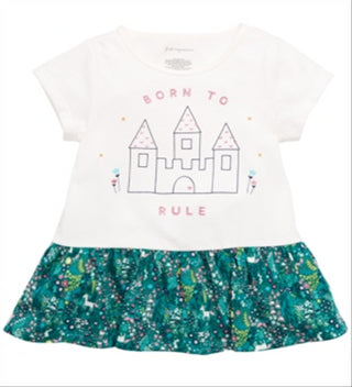 First Impressions Baby Girl's Cotton Peplum Hem Tunic White Size 24MOS