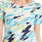 JM Collection Women's Printed Crewneck T-Shirt Blue Size X-Small