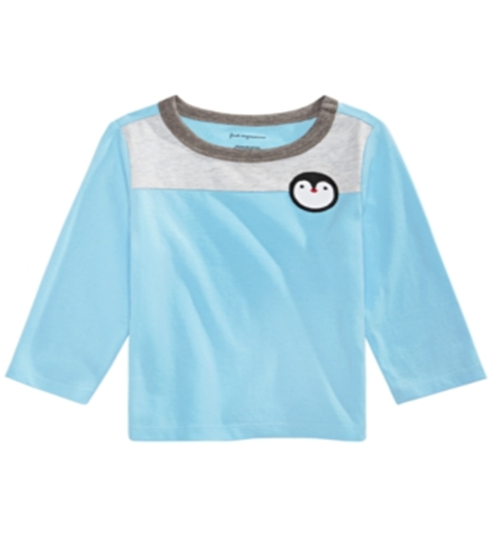First Impressions Toddler Boy's Colorblocked Penguin Print T-Shirt Blue Size 3T