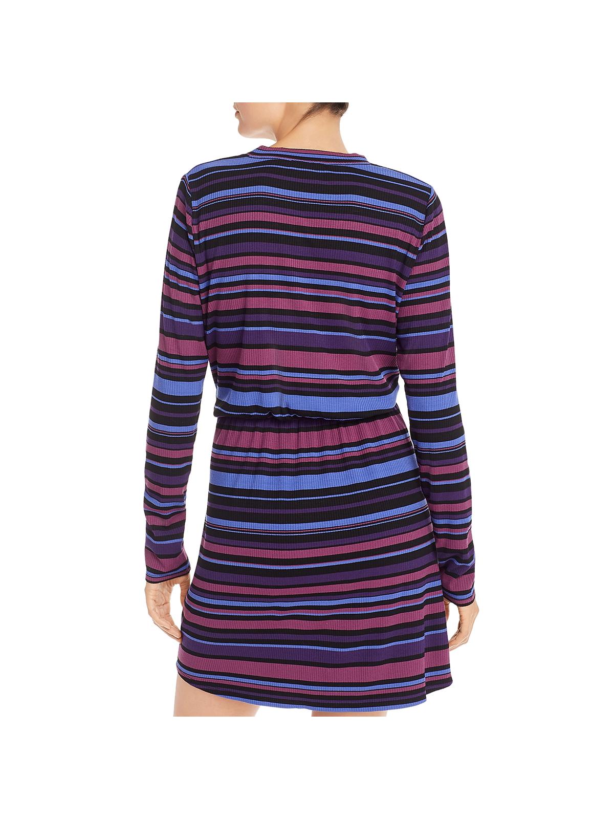 Parker Women's Striped Knot Casual Dress Purple Size Small