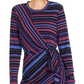 Parker Women's Striped Knot Casual Dress Purple Size Small