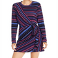 Parker Women's Striped Knot Casual Dress Purple Size Small