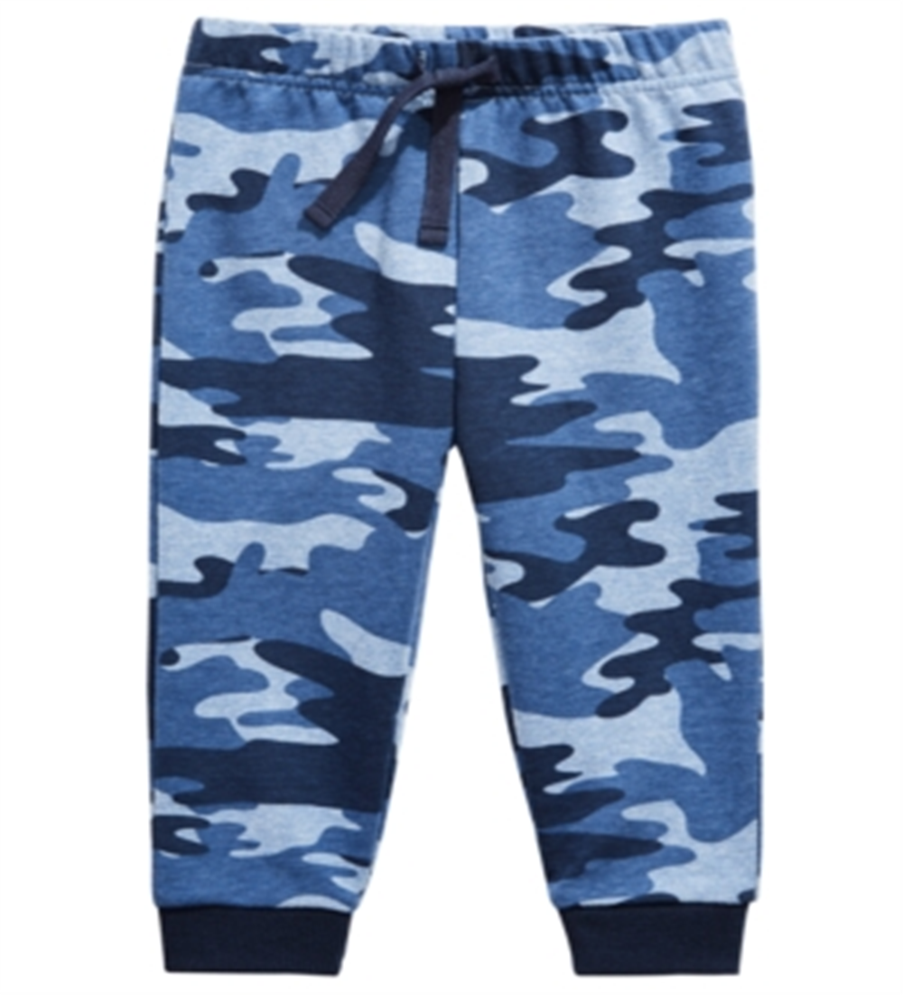 First Impressions Baby Boy's Camo Print Jogger Pants Blue Size 6-9MOS
