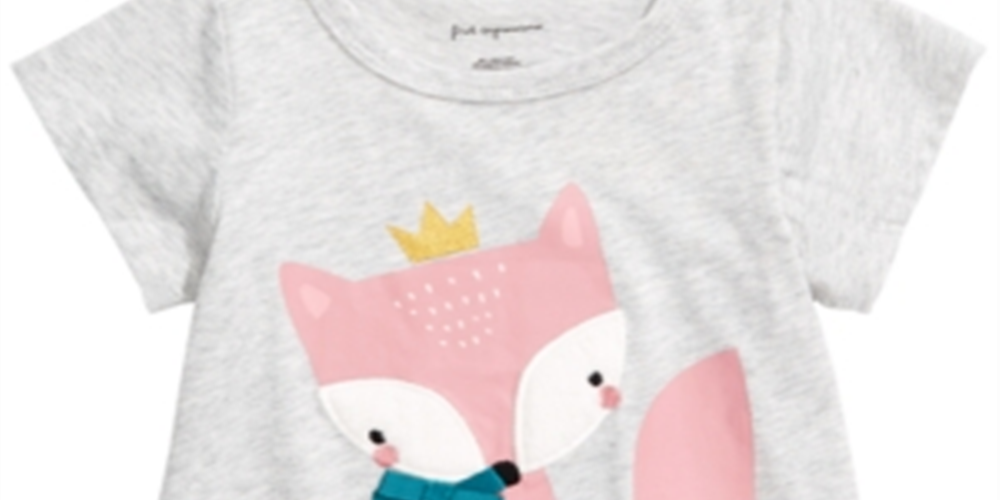 First Impressions Baby Girl's Fox T-Shirt Gray Size 6-9MOS