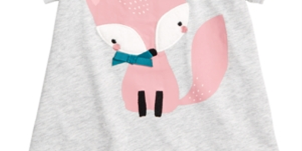 First Impressions Baby Girl's Fox T-Shirt Gray Size 6-9MOS