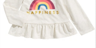 First Impressions Baby Girl's Happiness Peplum T-Shirt Gray Size 24MOS