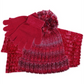 Fab Big Girl's 3 Pc Beanie Scarf & Gloves Set Pink One Size