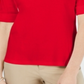 Karen Scott Women's Cotton Johnny Collar Top Red Size Large