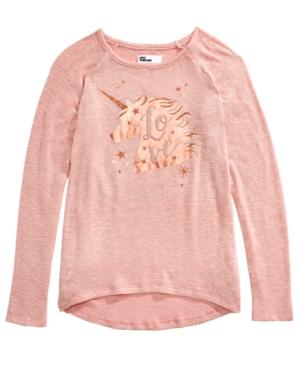 Epic Threads Big Girl's Unicorn Sparkle Knit Shirt Pink Size X-Large
