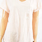 Style & Co Women's V Neck Short Sleeve Cotton Pocketed T-shirt Pink Size Small