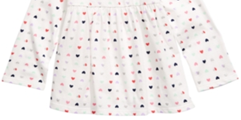 First Impressions Baby Girl's Heart Print Cotton Tunic White Size 6-9MOS
