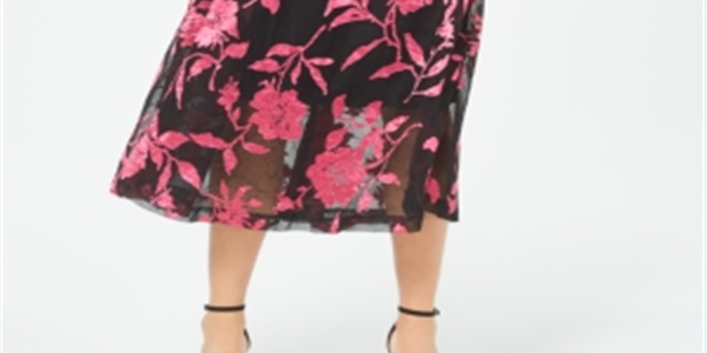 Alfani Women's Floral Print a Line Skirt Pink Size 8 Petite
