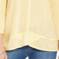 Style & Co Women's Seam Detail High Low Top Yellow Size Small