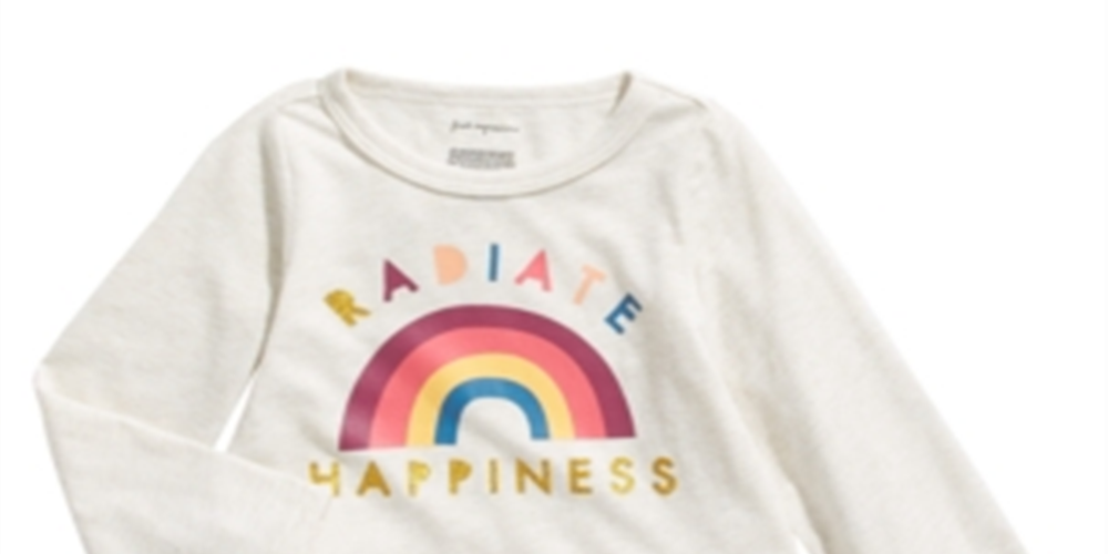 First Impressions Toddler Girl's Happiness Peplum T-Shirt Gray Size 4T
