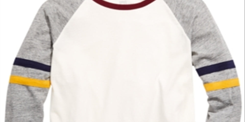 Epic Threads Big Boy's Brett Colorblocked Stripe T-Shirt White Size Medium