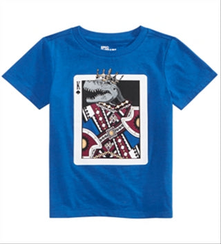 Epic Threads Toddler Boy's King Card T-Shirt Blue Size 2T