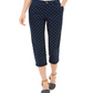 Style & Co Women's Polka Dot Chino Capri Pants Blue Size 6