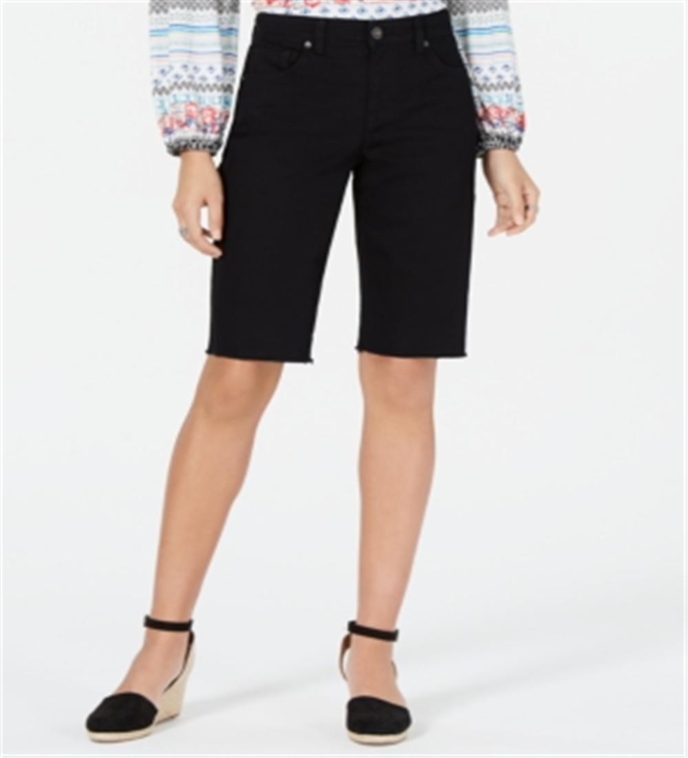 Style & Co Women's Cutoff Bermuda Shorts Black Size 4