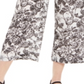 Charter Club Women's Pocketed Cropped Pull on Mid rise Printed Wide Leg Pants White Size XX-Large