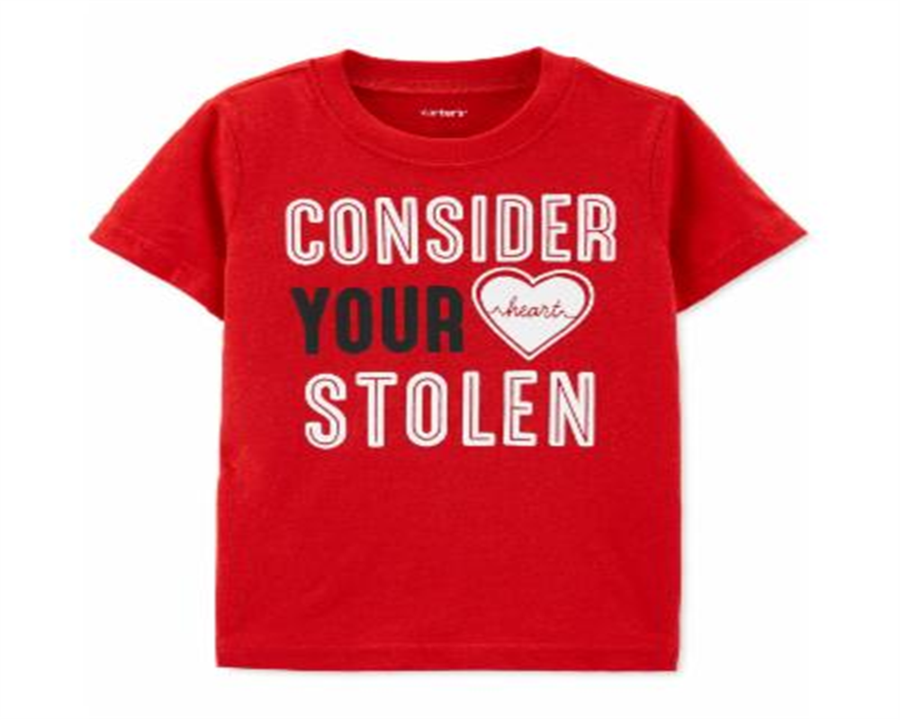 Carter's Toddler Boy's Heart Print Cotton T-Shirt Red Size 2T