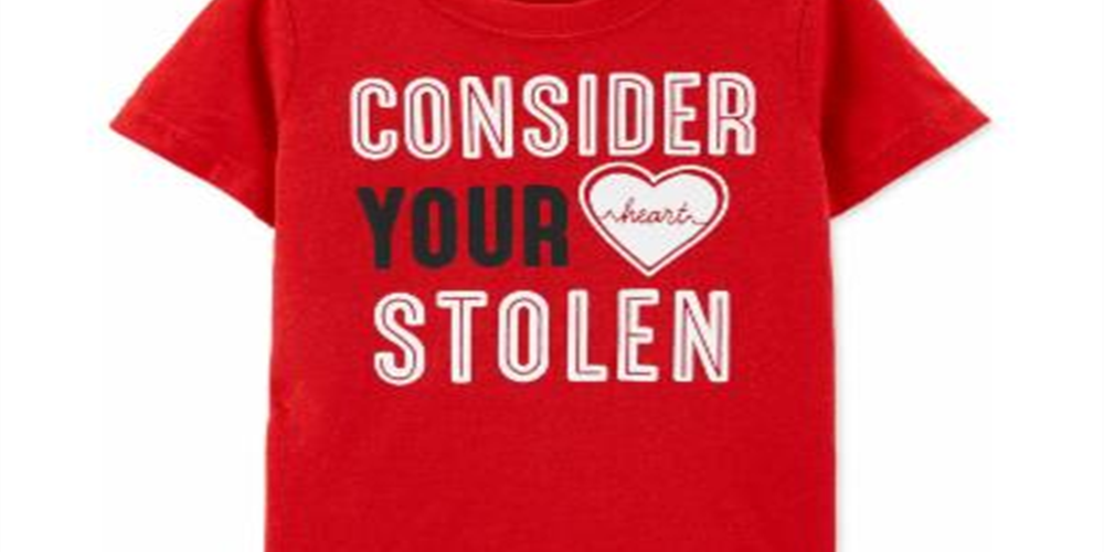 Carter's Toddler Boy's Heart Print Cotton T-Shirt Red Size 2T