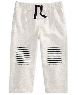 First Impressions Baby Boy's Knee Patch Jogger Pants White Size 24MOS